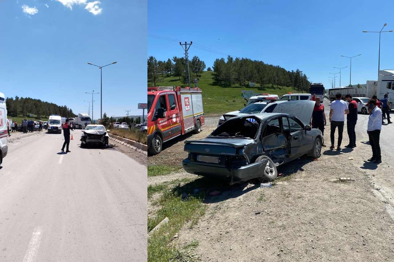 İki Aracın Çarpıştığı Kazada 4 Kişi Yaralandı (1)