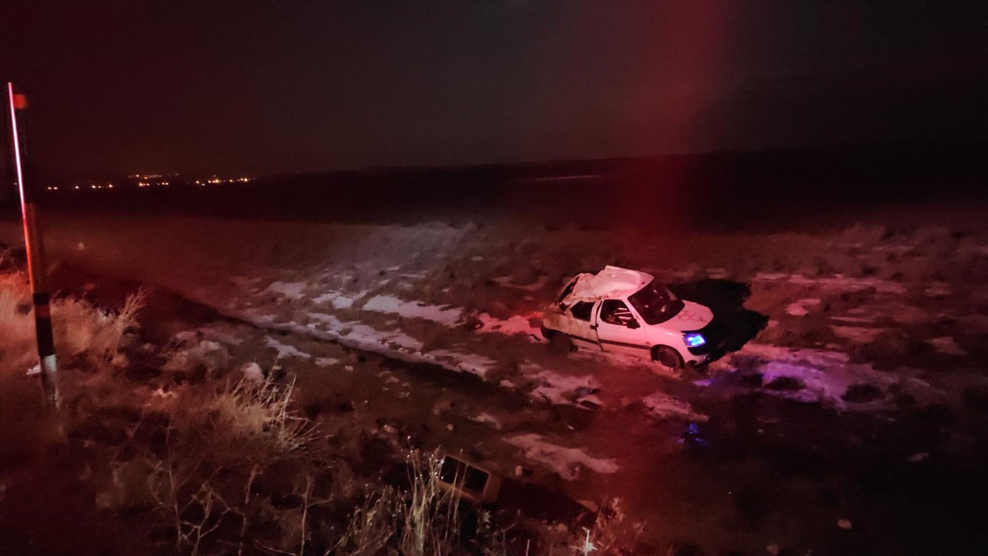 Bitlis'te Domuz Sürüsüne Çarpmamak İçin Manevra Yapan Kamyonet Devrildi 2