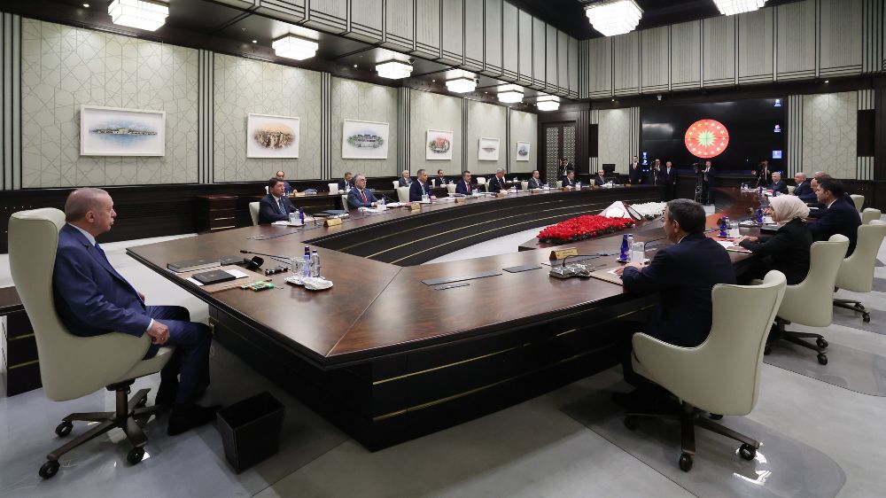 Cumhurbaskanligi Kabine Toplantisi Kabine Recep Tayyip Erdogan Baskanliginda Bir Araya Geldi Biw64