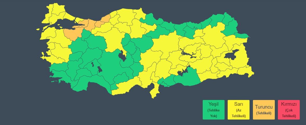 Bitlis Dahil Onlarca Ilde Sarı Kodlu Uyarı
