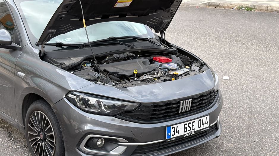 Diyarbakır'da Otomobile Giren Yılanı Vatandaşlar Çıkardı 1