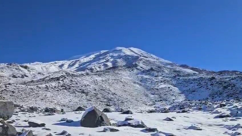 Diyarbakırlı Dağcı Ağrı Dağı'nda Zirveye Kısa Mesafe Kala Geri Döndü 1