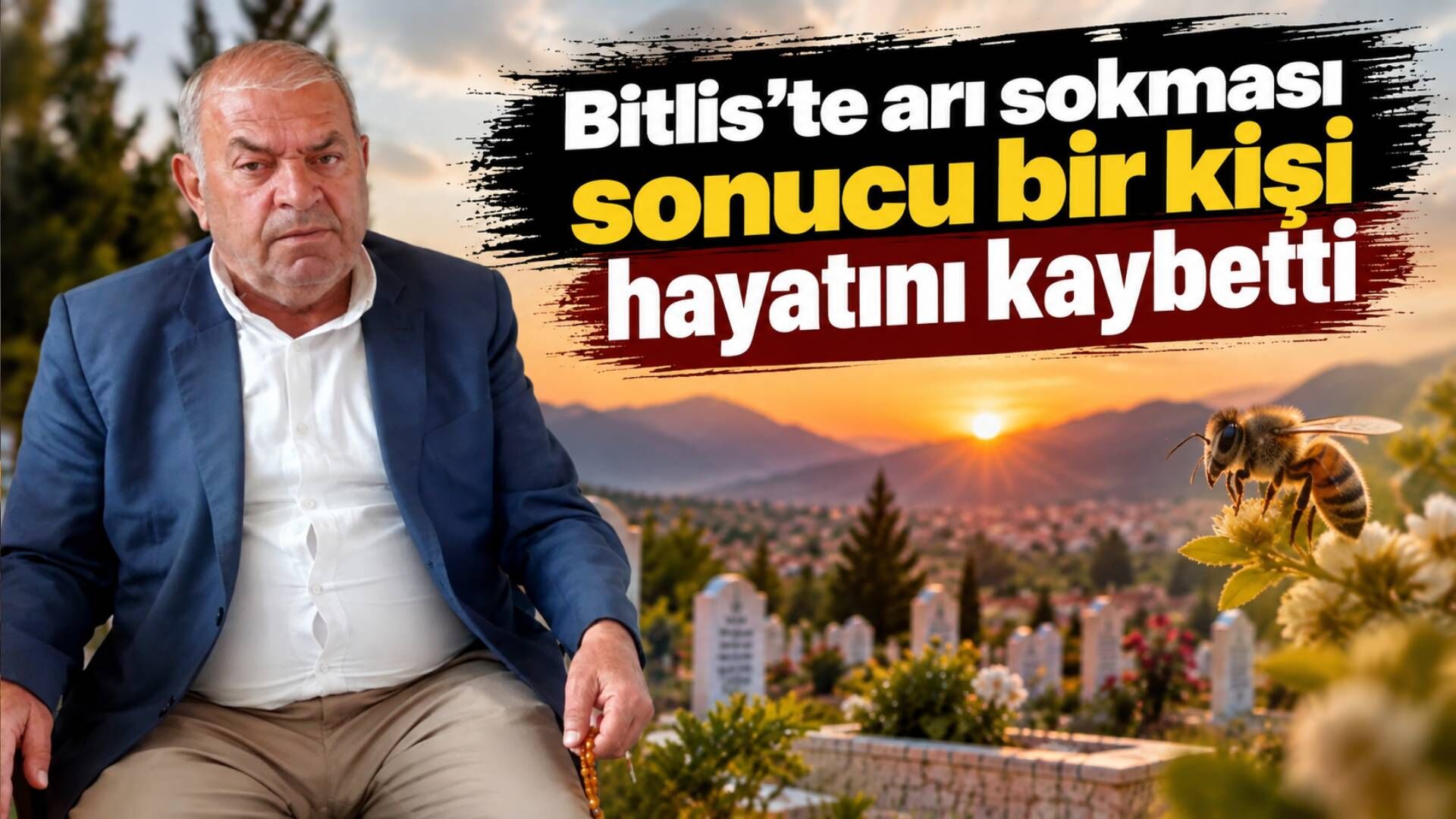 Bitlis'te arı sokması sonucu bir kişi hayatını kaybetti