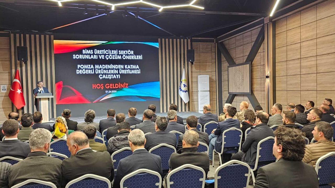 Bitlis’te bims ve pomza çalıştayı: Sektörün yol haritası masaya yatırıldı