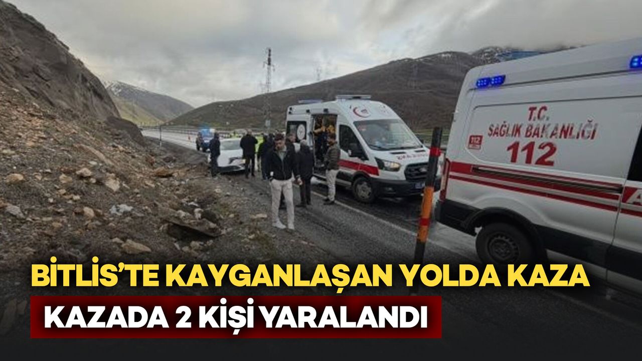 Bitlis'te Kayganlaşan Yolda Kaza: 2 Kişi Yaralandı