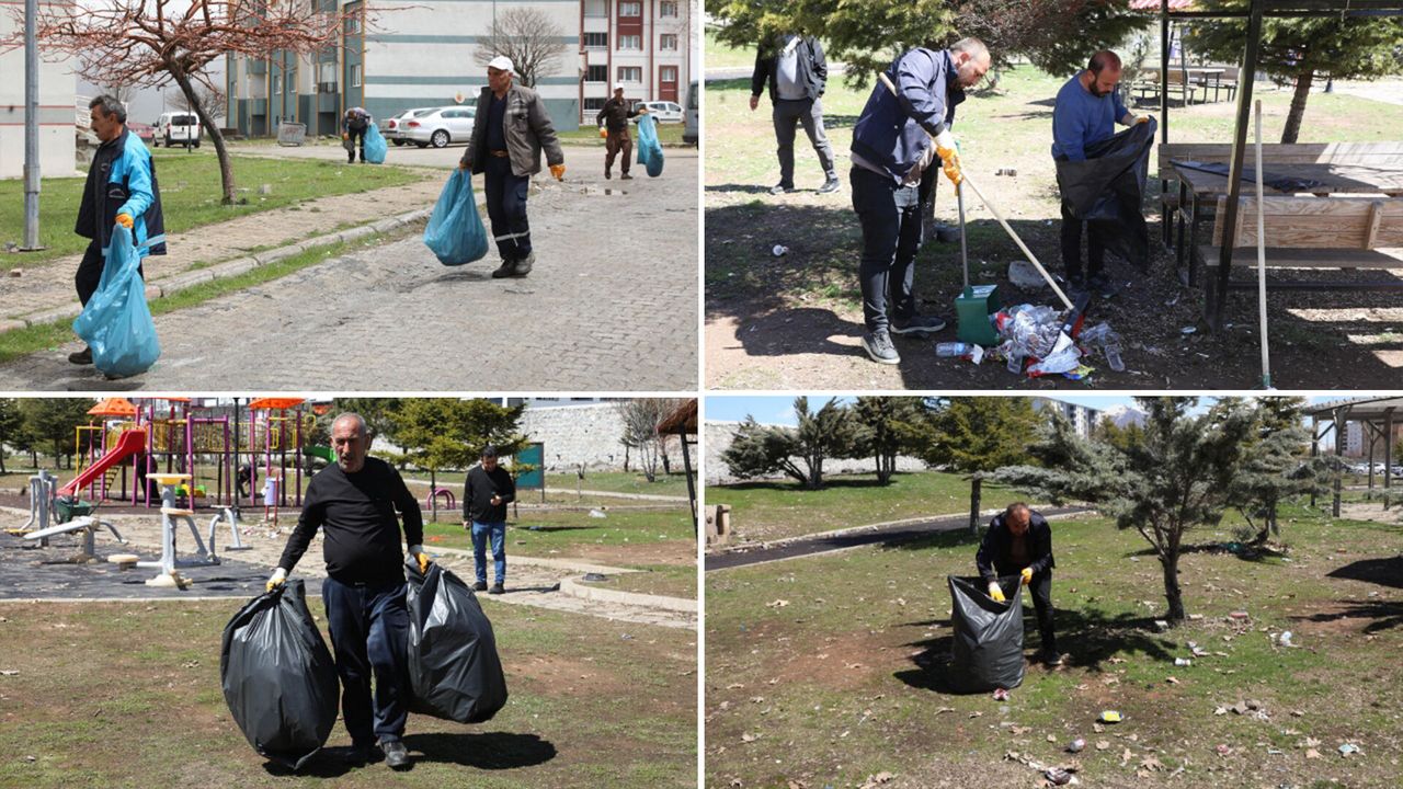 Bitlis’te TOKİ Bölgelerinde Temizlik Seferberliği