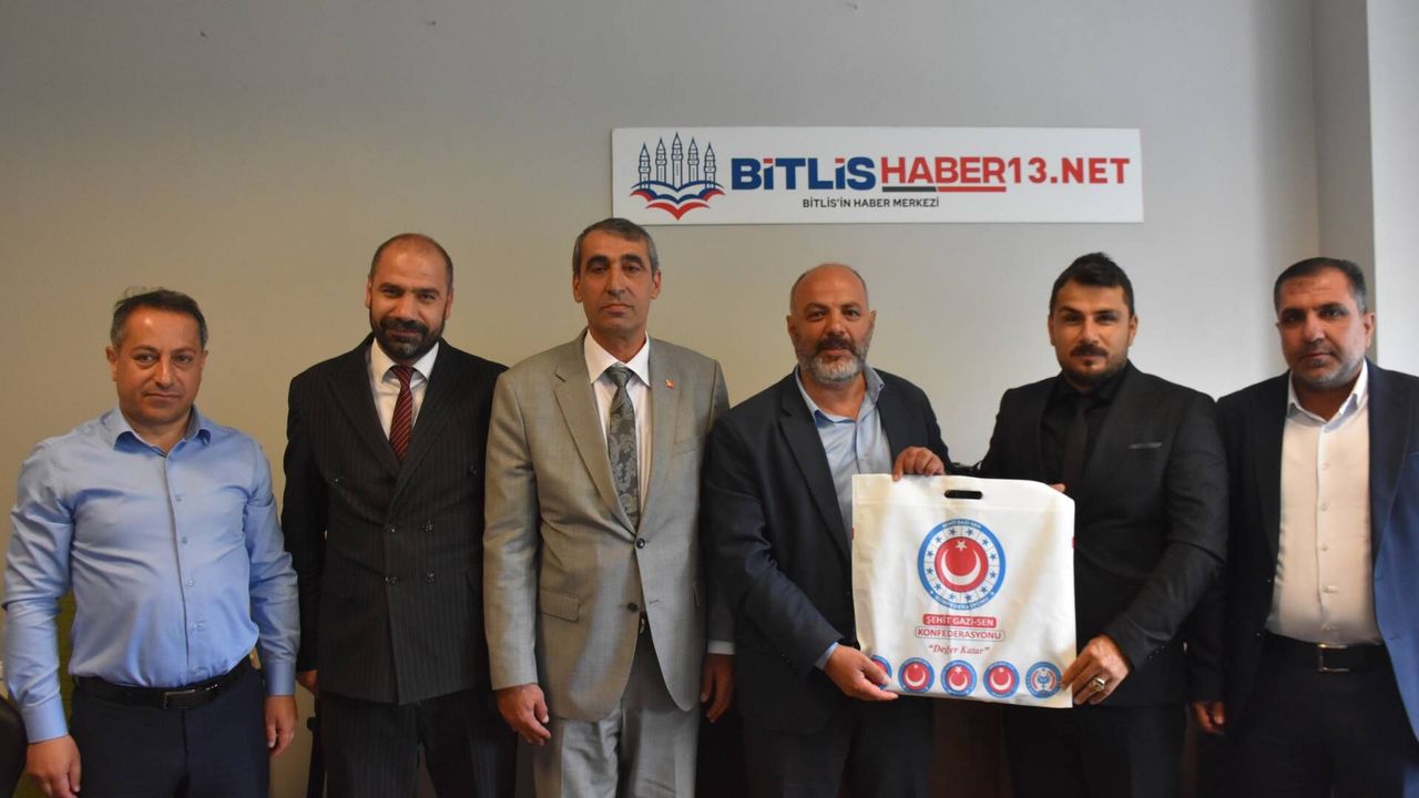 Şehit Gazi-Sen Konfederasyonu Heyetinden Bitlis Haber’e Ziyaret