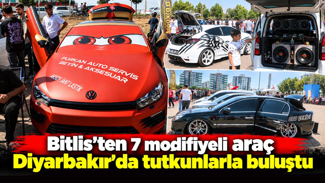 Bitlis’ten 7 modifiyeli araç Diyarbakır'da tutkunlarla buluştu