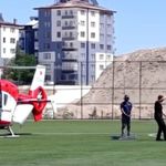 Şeker komasına giren hasta için ambulans helikopter havalandı