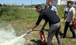 Tatvan Devlet Hastanesi Personeline Uygulamalı Yangın Eğitimi Verildi