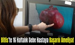 Bitlis’te 16 Haftalık Gebe Hastaya Başarılı Over Kisti Ameliyatı Yapıldı
