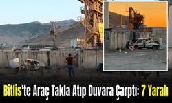 Bitlis'te Takla Atan Araç İstinat Duvarına Çarptı: 7 Yaralı