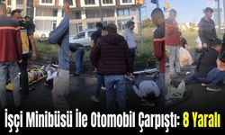 İşçi minibüsü ile otomobil çarpıştı: 3'ü ağır 8 yaralı