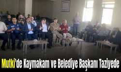 Bitlis Mutki'de Kaymakam ve Belediye Başkanı Taziyede