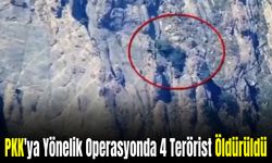 PKK'ya Yönelik Operasyonda 4 Terörist Etkisiz Hale Getirildi
