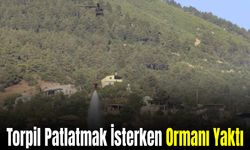 Torpil Patlatmak İstedi 80 Hektarlık Ormanı Yaktı