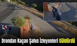 Drondan Kaçan Şahıs İzleyenleri Güldürdü