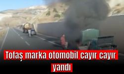 Tofaş marka otomobil cayır cayır yandı