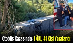 Yoldan Çıkarak Devrilen Otobüs Kazasında Şoför Öldü, 41 Yolcu Yaralandı