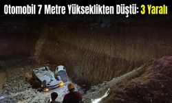 Otomobil 7 Metre Yükseklikten Düştü: 1'i Ağır, 3 Kişi Yaralandı