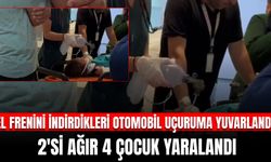 El Frenini indirdikleri Otomobil Uçuruma Yuvarlandı: 2'si Ağır 4 Çocuk Yaralandı