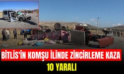 Bitlis'in Komşu İlinde Zincirleme Kaza: 10 Yaralı