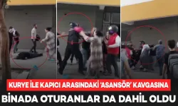 Kurye ve Kapıcı Arasında Asansör Nedeniyle Kavga Anı Kamerada