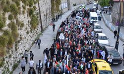 Bitlis'te Yüzlerce Kişi, Gazze Katliamını Protesto İçin Yürüdü