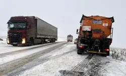 Ardahan’da Kar ve Buzlanma Nedeniyle Araçlar Yolda Kaldı