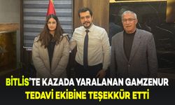 Bitlis'te Kazada Yaralanan Gamzenur, Tedavi Ekibine Teşekkür Etti