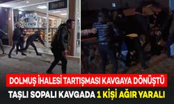 Dolmuş İhalesi Tartışması Taşlı Sopalı Kavgaya Dönüştü: 1 Ağır Yaralı