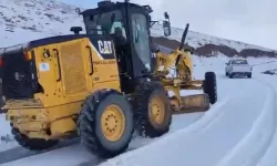 Şırnak'ta İlk Kar, Yeşilöz Köy Yolunu Kapattı