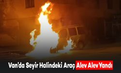 Van'da Seyir Halindeki Kamyonet Alev Alev Yandı