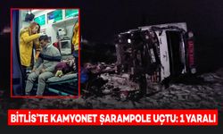 Bitlis'te Kamyonet Şarampole Yuvarlandı: Sürücü Yaralandı