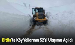 Bitlis’te Kapanan 77 Köy Yolundan 52’si Ulaşıma Açıldı