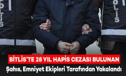 Bitlis'te 28 Yıl Hapis Cezası Bulunan Şahıs Yakalandı