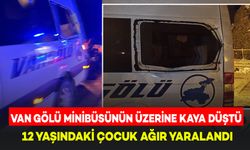 Van Gölü Minibüsünün Üzerine Kaya Parçası Düştü: 12 Yaşındaki Çocuk Ağır Yaralandı