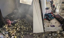 Çıkan yangında dumandan etkilenen 9 kişi hastaneye kaldırıldı