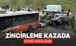 Zincirleme Trafik Kazasında 12 Kişi Yaralandı