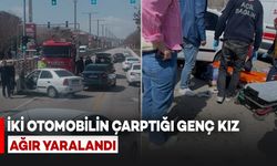İki Farklı Otomobilin Çarptığı Genç Kız Ağır Yaralandı