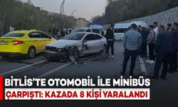 Bitlis’te Otomobil ile Yolcu Minibüsü Çarpıştı: 8 Kişi Yaralandı