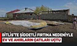 Bitlis'te Fırtına Ev ve Ahırların Çatısını Uçurdu
