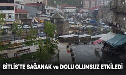 Bitlis’te Sağanak ve Dolu Yaşamı Olumsuz Etkiledi