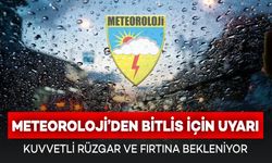 Meteoroloji'den Bitlis ve Çevresine Kuvvetli Fırtına Uyarısı