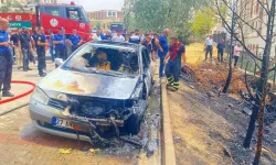 Park Halindeki Araç Alev Aldı, Facianın Eşiğinden Dönüldü
