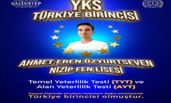 YKS 2025 Türkiye Birincisi Gaziantep'ten