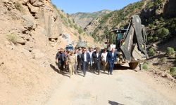 Vali Karakaya, Mutki’de yol çalışmalarını yerinde inceledi