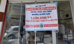 Siirt’te Kaldırımı İşgal Eden Çay Salonu 1 Günlüğüne Kapatıldı