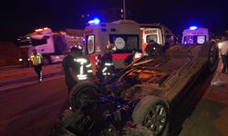 Otomobil devrilip ters döndü: 1 yaralı