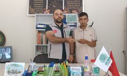 Engelli vatandaş, Filistin için kapı kapı yardım topluyor